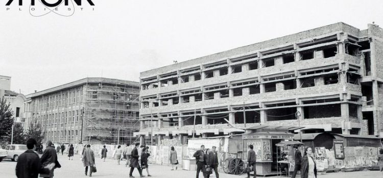Construcția noii extinderi a Palatului Telefoanelor – foto 1972