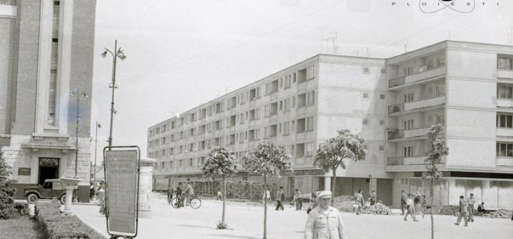 Construcția noilor blocuri H și I (P+4 etaje) – foto 1963